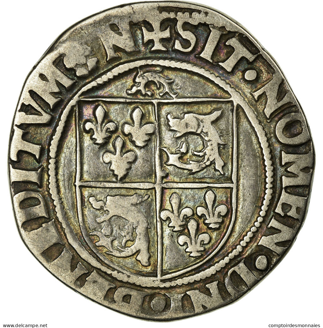 Monnaie, France, Teston, Grenoble, TB, Argent, Duplessy:826B - 1515-1547 François 1er