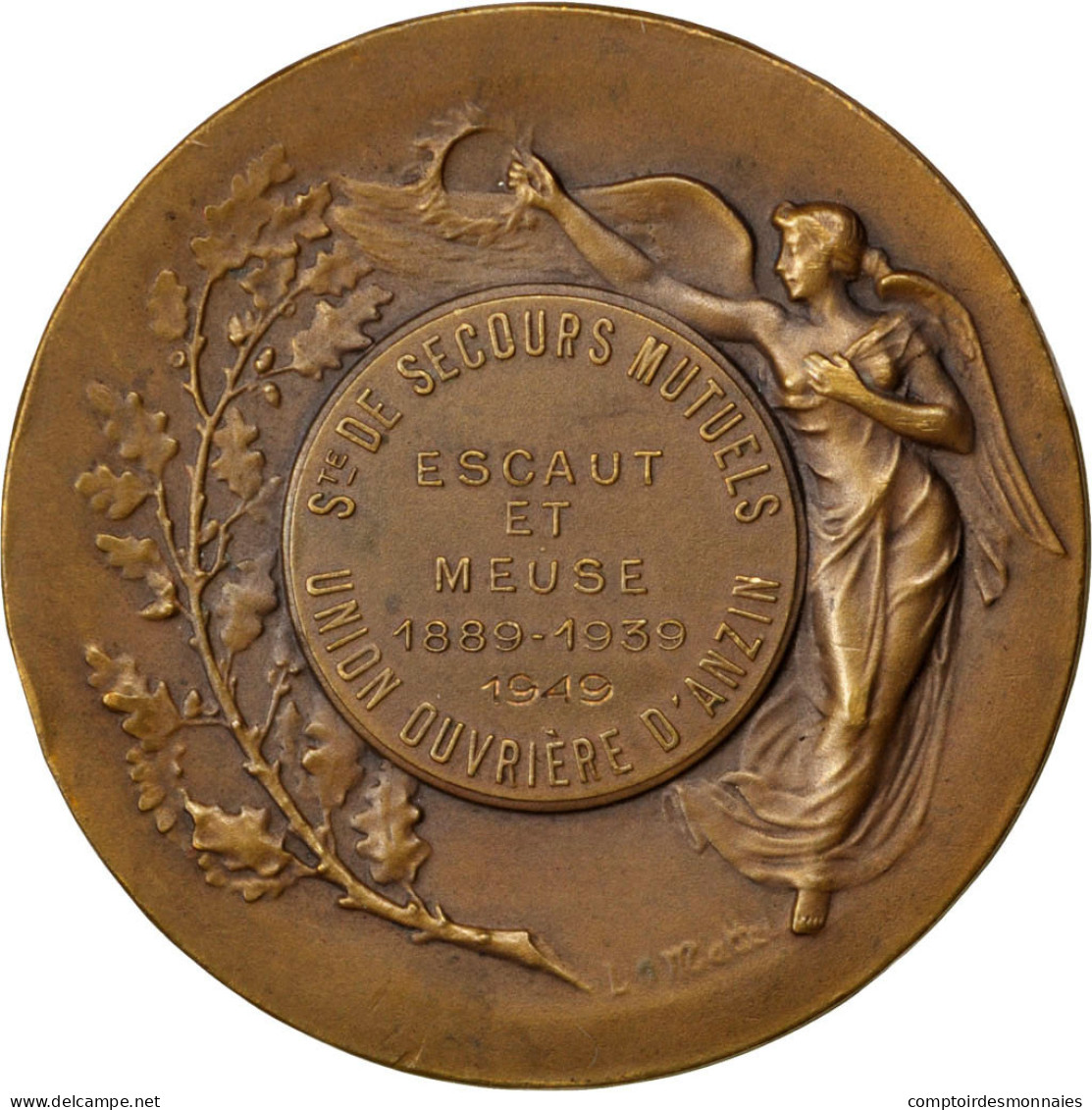 France, Medal, French Fourth Republic, Politics, Society, War, 1949, SUP, Bronze - Otros & Sin Clasificación