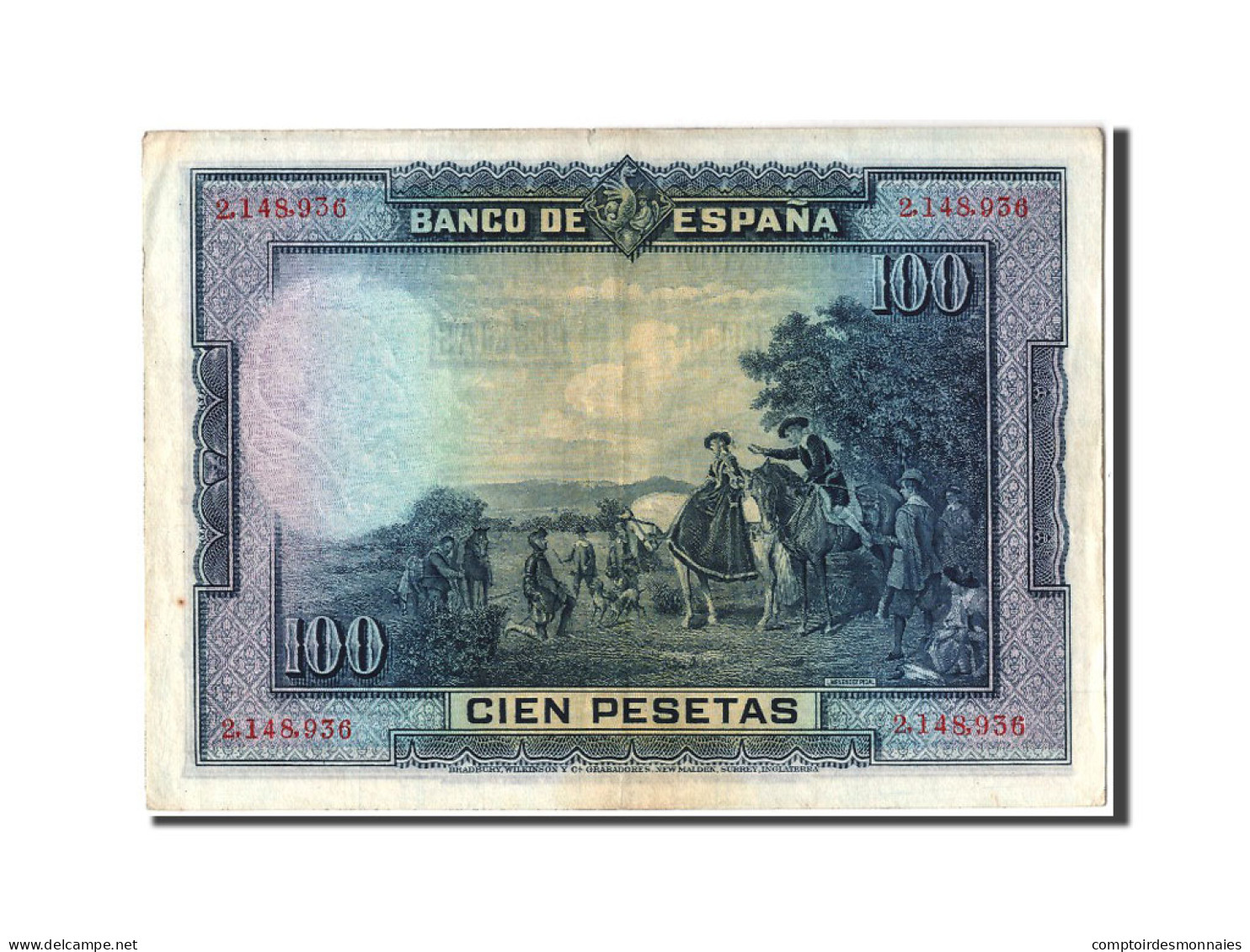 Billet, Espagne, 100 Pesetas, 1928, 1928-08-15, TTB+ - 100 Pesetas