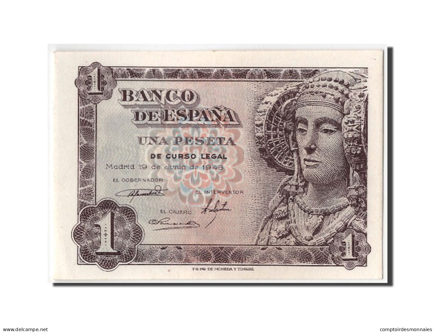 Billet, Espagne, 1 Peseta, 1948, 1948-06-19, NEUF - 1-2 Pesetas