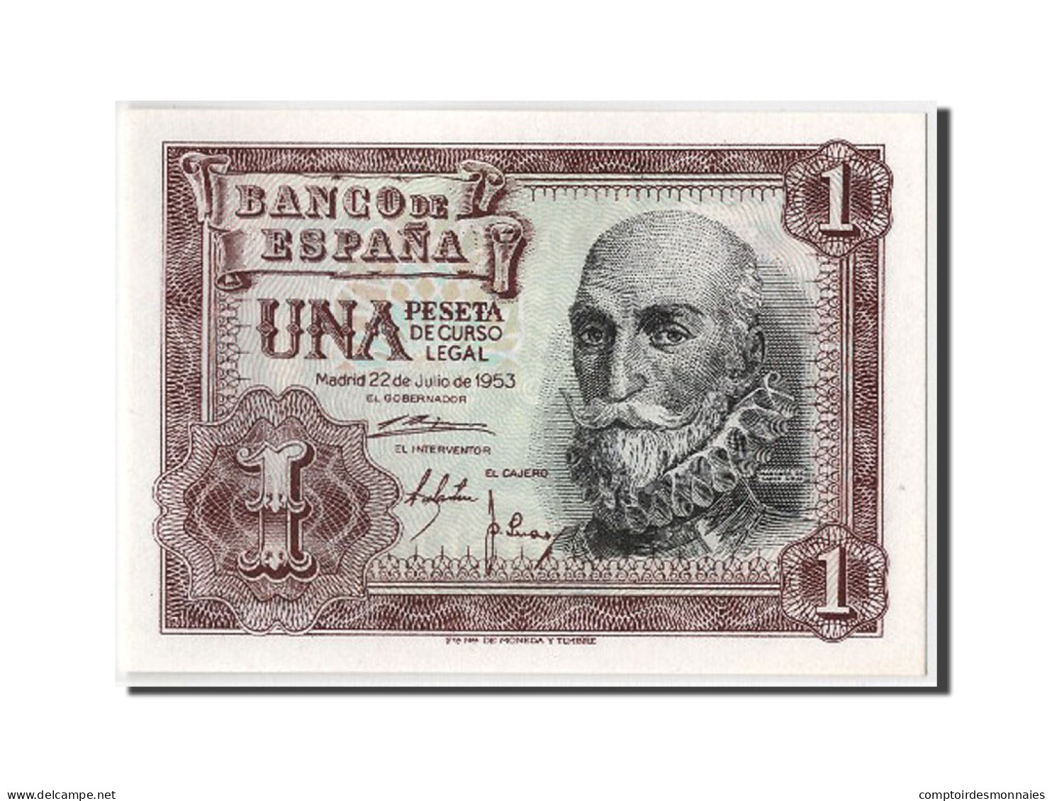 Billet, Espagne, 1 Peseta, 1953, 1953-07-22, NEUF - 1-2 Pesetas