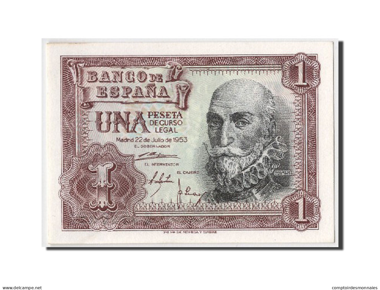 Billet, Espagne, 1 Peseta, 1953, 1953-07-22, NEUF - 1-2 Pesetas
