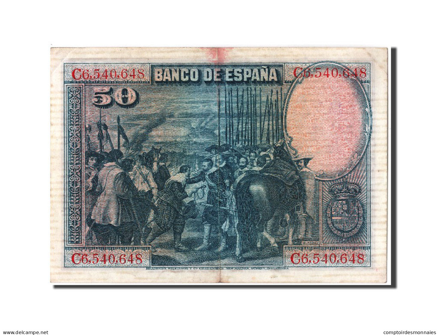 Billet, Espagne, 50 Pesetas, 1928, 1928-08-15, TTB+ - 50 Peseten