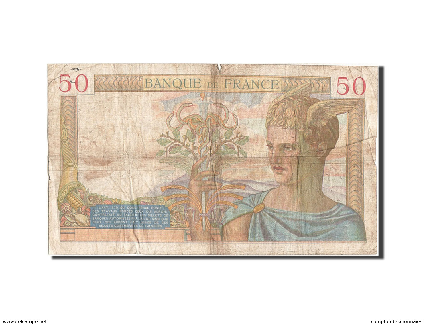 Billet, France, 50 Francs, 50 F 1934-1940 ''Cérès'', 1935, 1935-10-17, B - 50 F 1934-1940 ''Cérès''