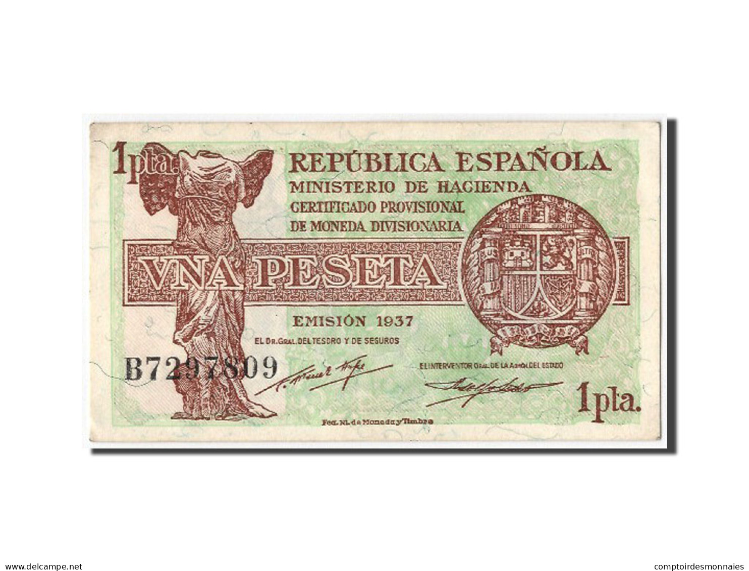 Billet, Espagne, 1 Peseta, 1937, NEUF - 1-2 Pesetas