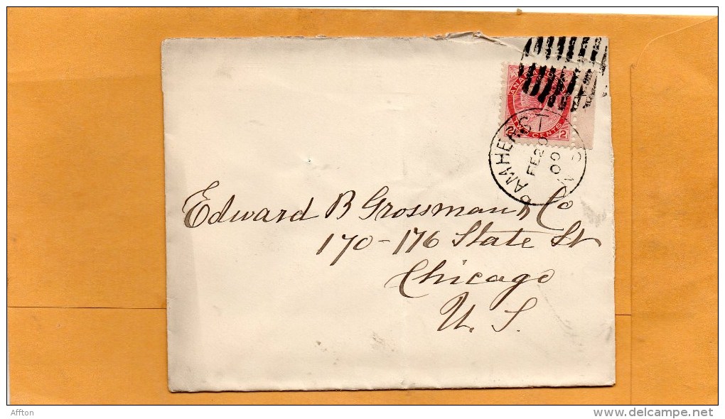 Canada 1900 Cover Mailed To USA - Cartas & Documentos