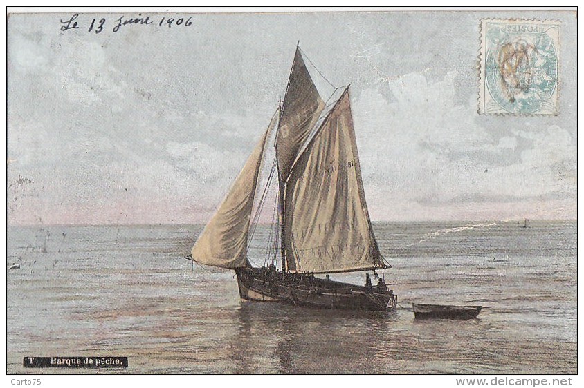 Bâteaux - Bateau De Pêche - Cachet Etaples - Villa Pasteur Bois Colombes - Pêche