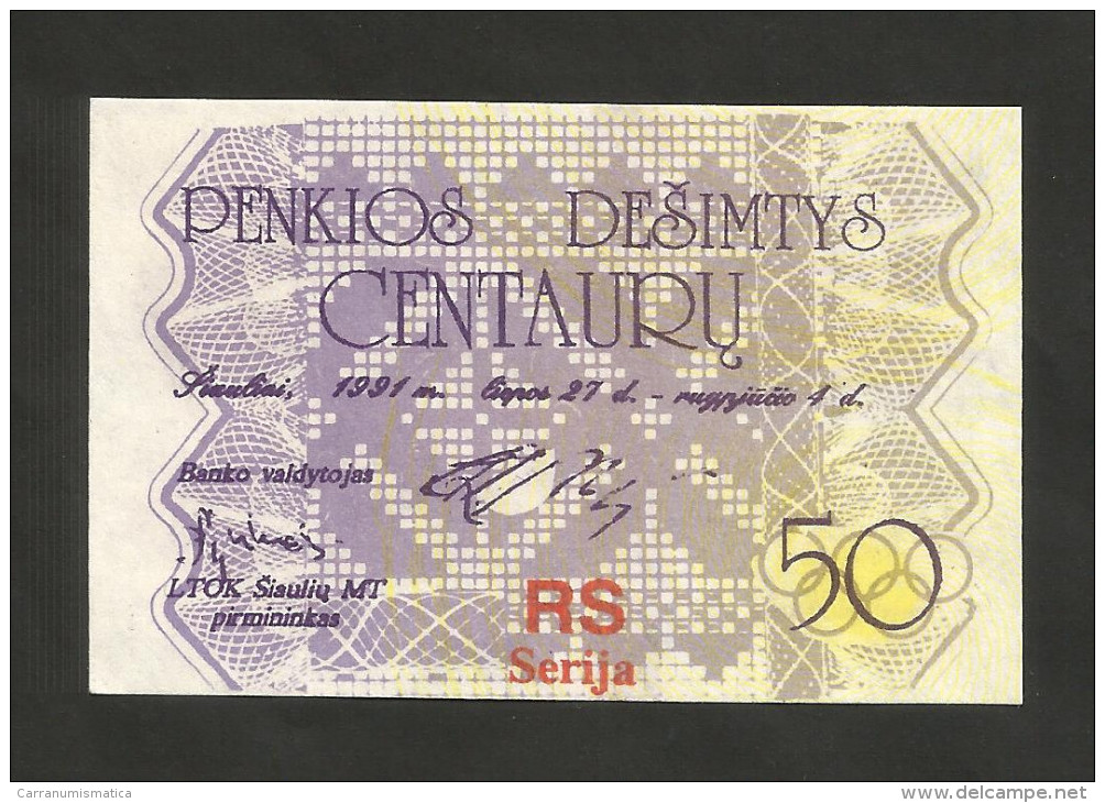 Lithuania - 50 Centauru (1991) - Lituania