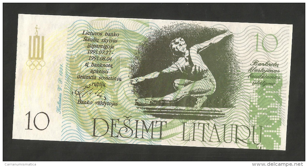 LITHUANIA - 10 LITAURU (1991) - Lituanie