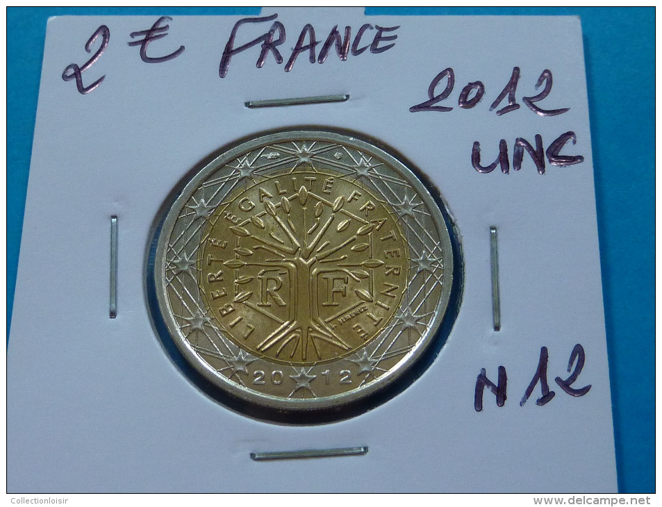 2  EURO  FRANCE  2012 Unc  ( 5 Photos ) - France