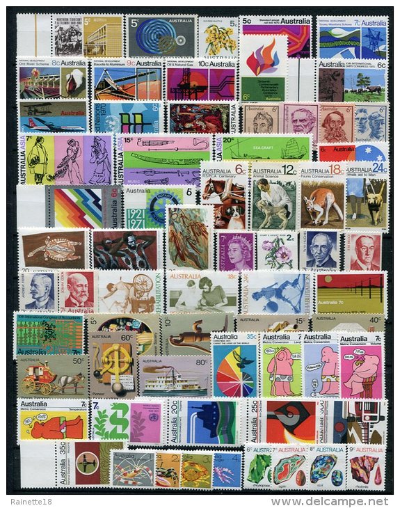 Australie      Collection De Timbres **  Entre 1957 Et 1989  Plus De 950 € De Cote (10 Scans) - Collections (sans Albums)