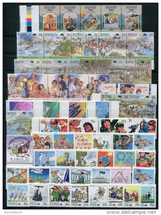 Australie      collection de timbres **  entre 1957 et 1989  plus de 950 € de cote (10 scans)