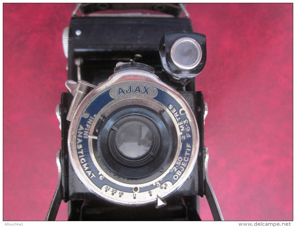 Kamera Appareil photo à soufflet AJAX Anastigmat objectif est de 6.3 de 2 m à l´infini bon état général voir photos