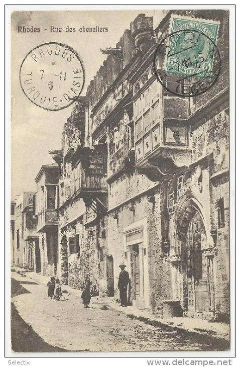 Greece 1916 Italian Occupation Of Rhodes And Ottoman Cancel - Dodécanèse