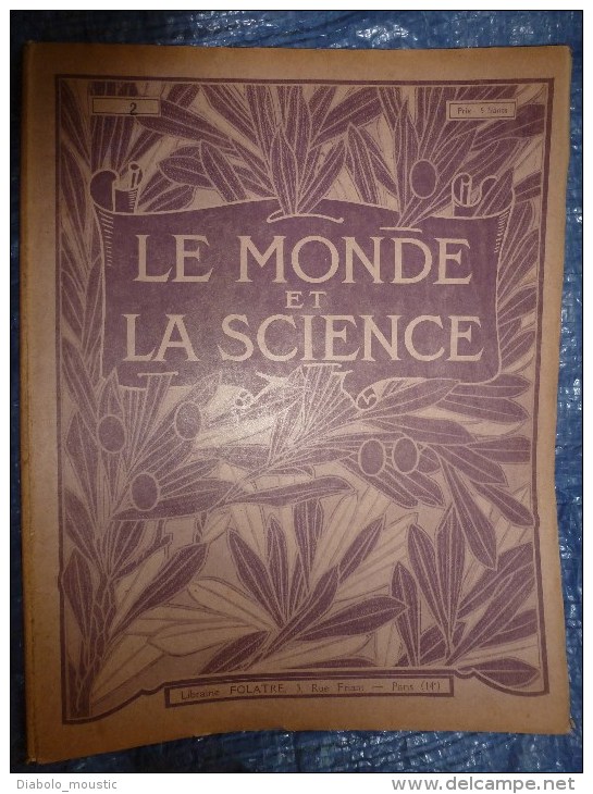 19?? LE MONDE ET LA SCIENCE : 2e Livraison :suite De ACCLIMATATION 4pages; ALCOOL 11 Pges; ALIMENTATION 17 Pages à Suivr - 1900 - 1949