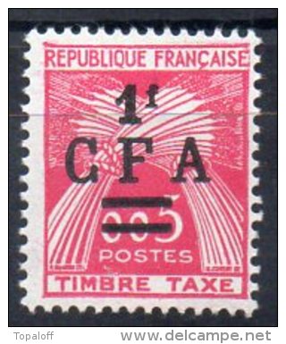 REUNION CFA Taxe N°45 Neuf Charniere - Postage Due