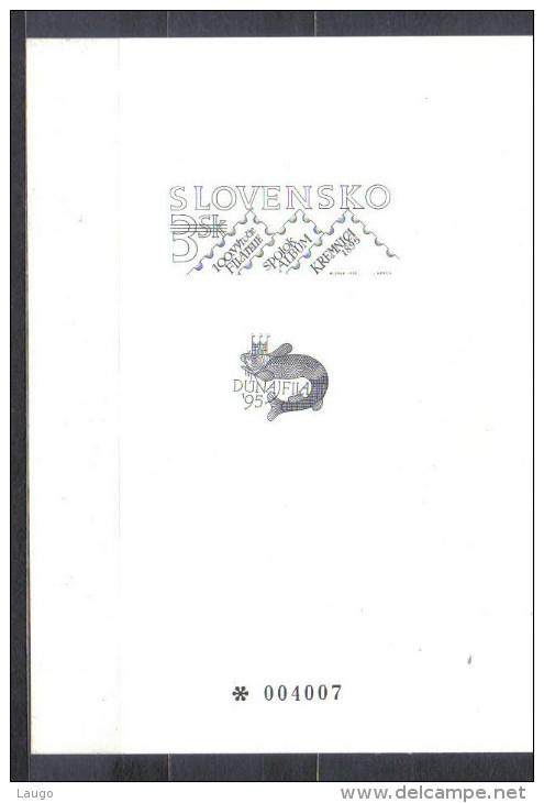 Slovakia  Blackprint  100 Years Of Philatelie In Kremnica 1995 - Cartas & Documentos