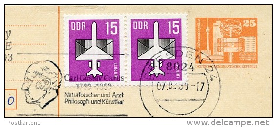 DDR P87 I Postkarte Sost. CARUS Dresden-USA 1989 Kat. 37,50 € - Postcards - Used