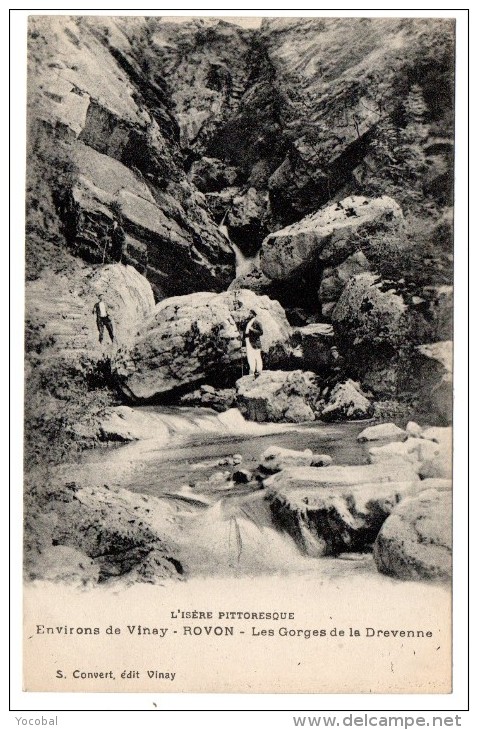 CP, 38, Environs De VINAY - ROVON, Les Gorges De La Drevenne, Voyagé En 1922 - Autres & Non Classés