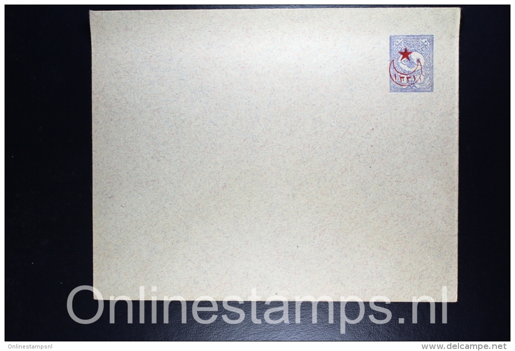 Postes Ottomanes: Letter Enveloppe War Period  Isfl. AN 141,  153 X 123 Mm   Blue Inside - Brieven En Documenten
