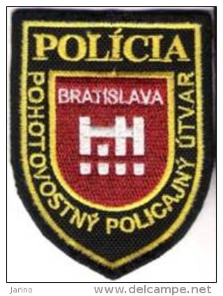 Police Slovaque - Slovakia, écussons Tissu-Patches, Service De Police D'urgence Bratislava, SWAT - RIOT Unit - Police