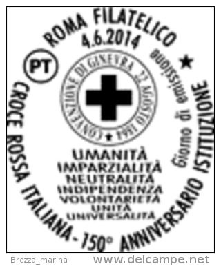 Nuovo - ITALIA - 2014 - Croce Rossa Italiana, Nel 150° Anniversario Dell´istituzione  - 0.70 Logo - 2011-20:  Nuovi