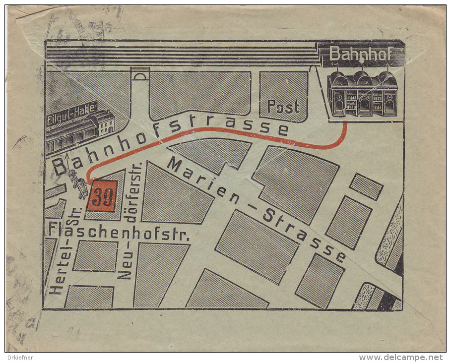 INFLA DR 225 EF Auf Brief Der Fa. Albert Beuche, Mit Gelegenheitsstempel: Nürnberg Wasser Energie Ausst. 26.9.1922 - Autres & Non Classés