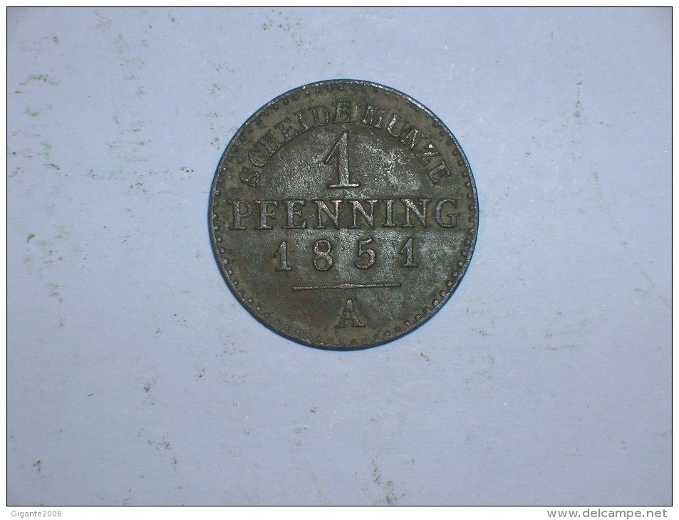 Lippe 1 Pfennig 1851 (790) - Monedas Pequeñas & Otras Subdivisiones