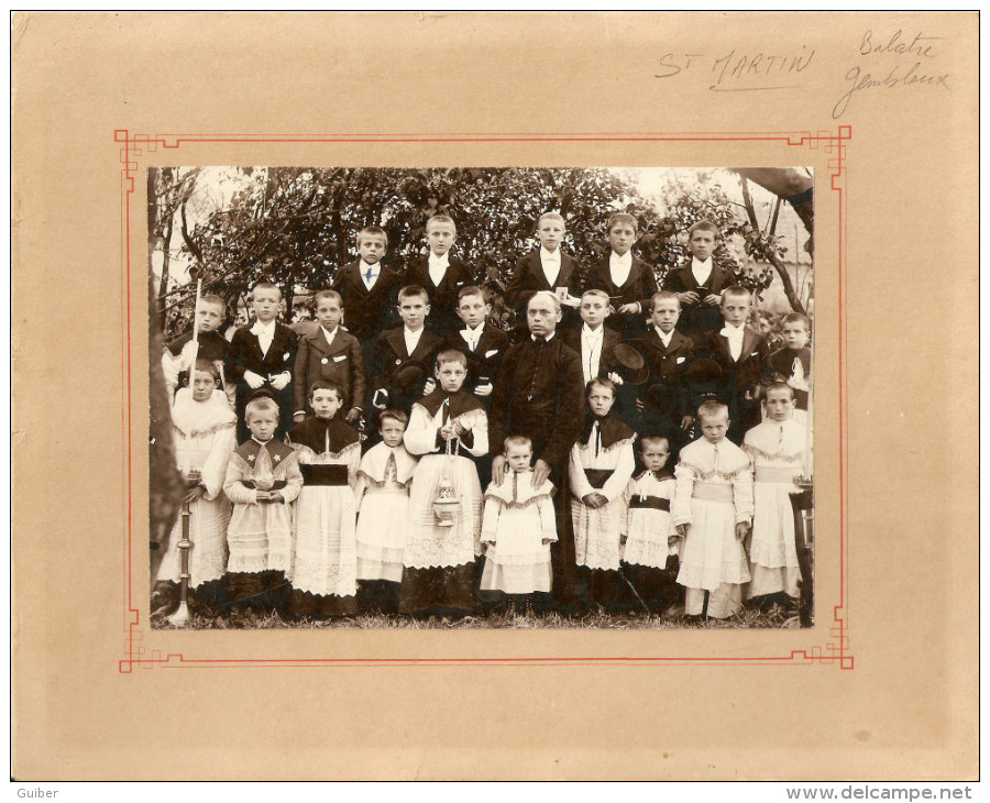 Namur Gembloux Saint-martin Balatre Photographie De 1ere Communion La Croix Joseph Barré Frere De L'abbé - Gembloux