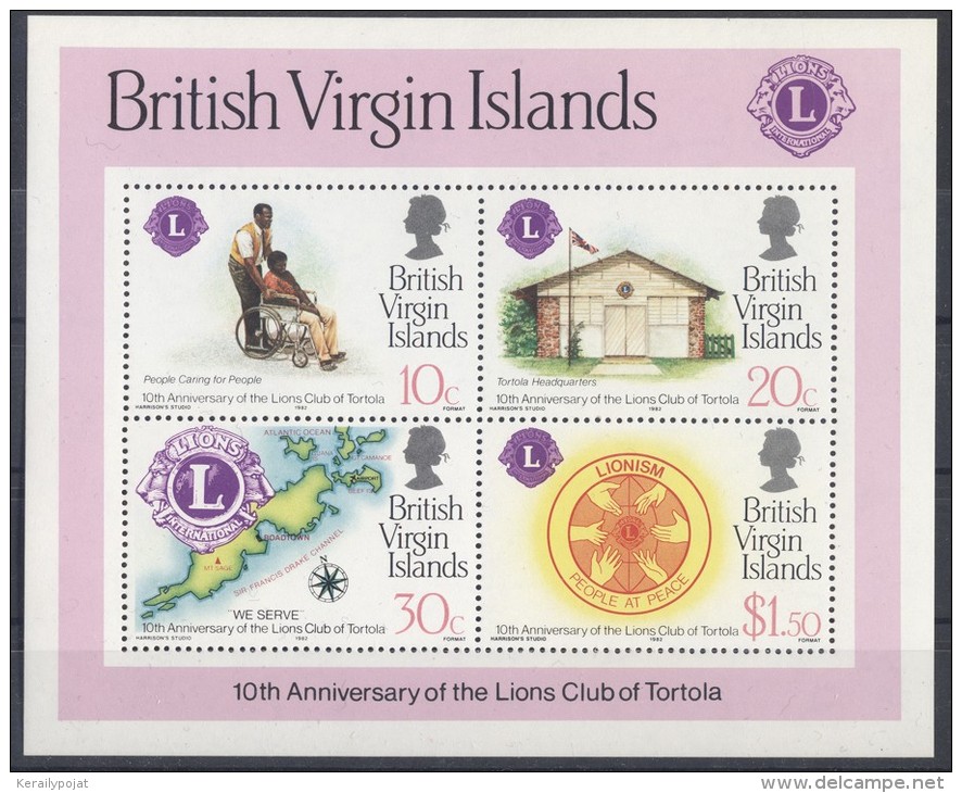 British Virgin Islands - 1982 Lions Club Block MNH__(TH-6974) - British Virgin Islands