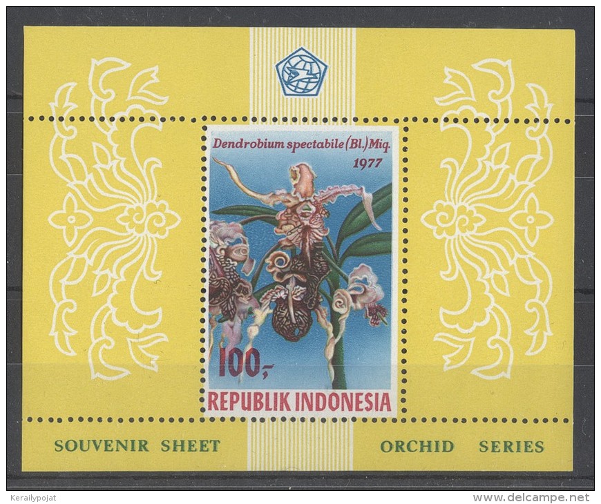 Indonesia - 1977 Orchids Block MNH__(TH-9222) - Indonesia