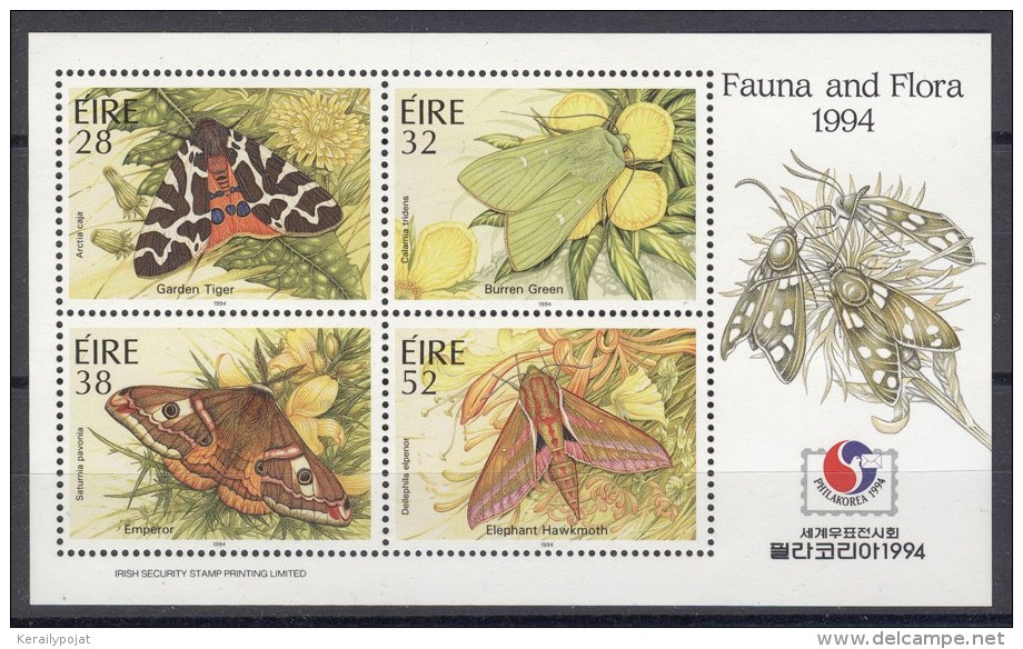 Ireland - 1994 Moth Imprint Block MNH__(TH-13931) - Blocchi & Foglietti