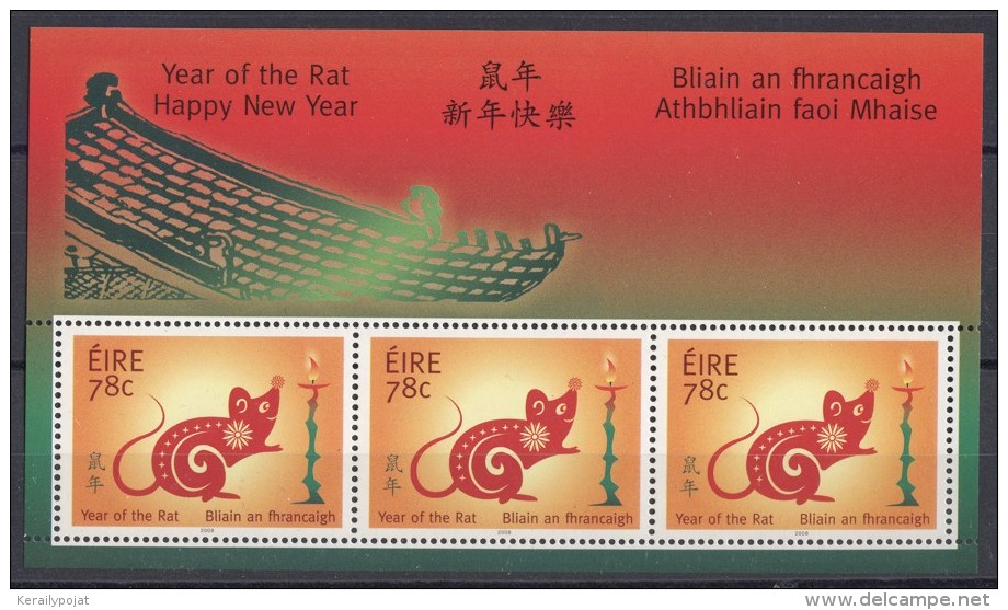 Ireland - 2008 Year Of The Rat Block MNH__(TH-13883) - Blocchi & Foglietti