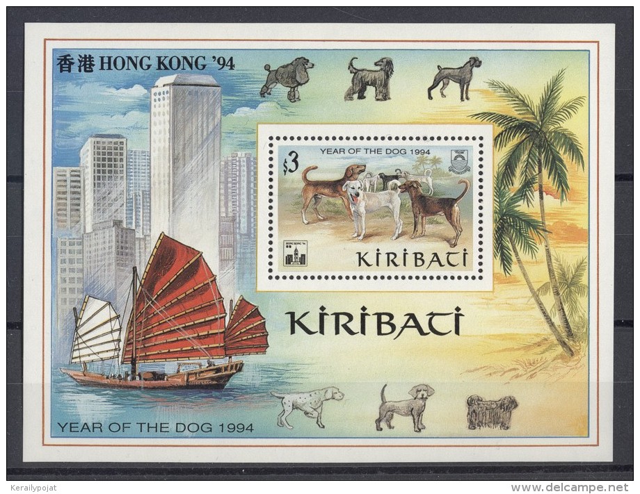 Kiribati - 1994 Year Of The Dog Block MNH__(TH-14362) - Kiribati (1979-...)