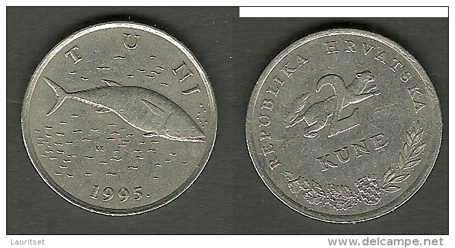 KROATIEN Hrvatska Horvatia 2 Kune 1995 Dolphin - Kroatien