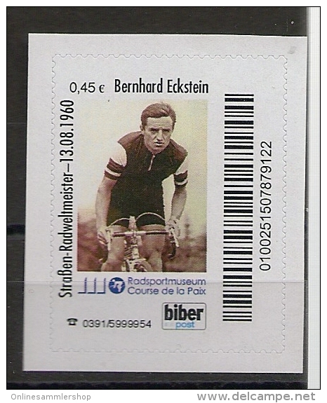 Privatpost -  Biberpost  - Radsportler  Eckstein (Werte: 0,45  EUR) - Ciclismo