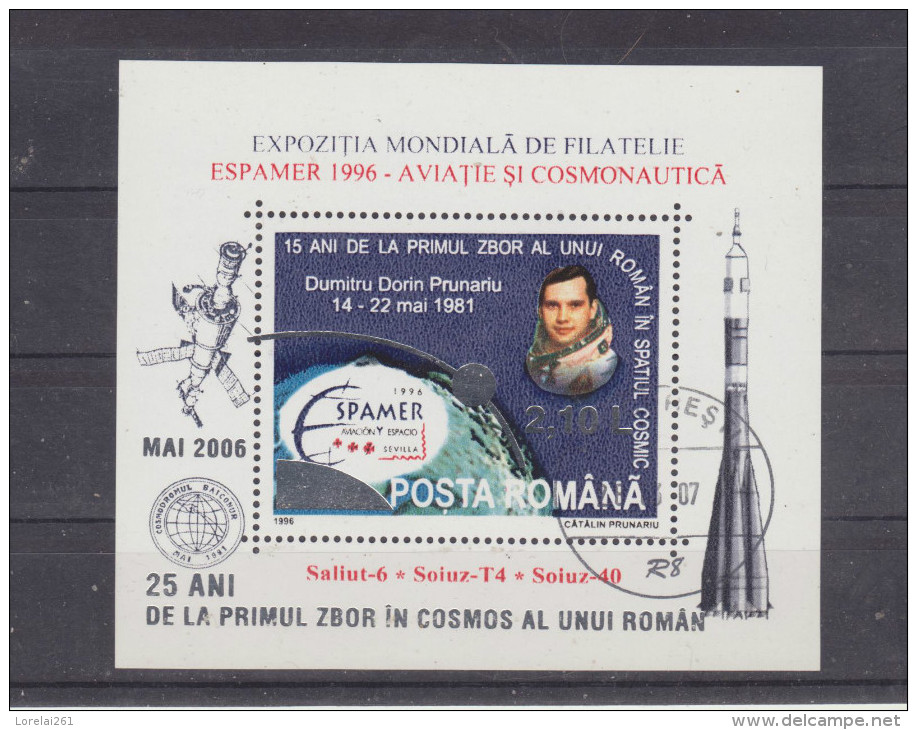 2006 - Expo. ESPAMER /aviation Et Cosmonautique Mi Block 377a (argint Aime) Petite édition - Used Stamps