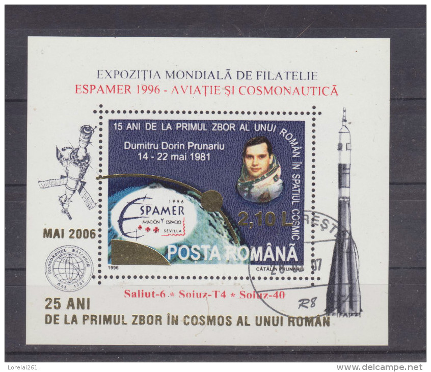 2006 - Expo. ESPAMER /aviation Et Cosmonautique Mi Block 377b (fond D´or) Petite édition 16.800 - Used Stamps