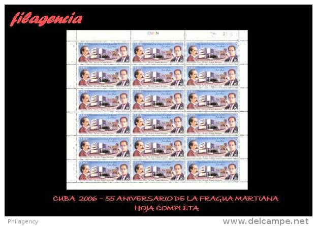 CUBA. PLIEGOS. 2006-22 55 ANIVERSARIO DE LA FRAGUA MARTIANA - Blocks & Sheetlets