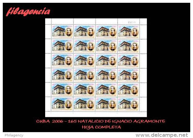 CUBA. PLIEGOS. 2006-38 163 NATALICIO DEL MAYOR GENERAL IGNACIO AGRAMONTE - Blokken & Velletjes