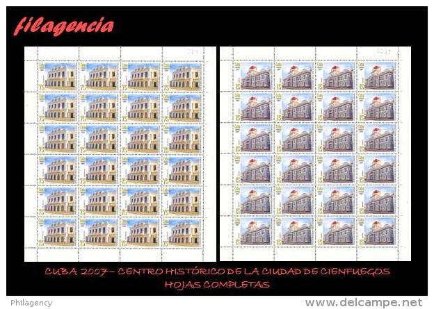 CUBA. PLIEGOS. 2007-12 HOMENAJE A LA CIUDAD DE CIENFUEGOS - Blocs-feuillets