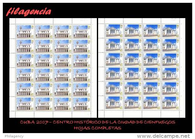 CUBA. PLIEGOS. 2007-12 HOMENAJE A LA CIUDAD DE CIENFUEGOS - Hojas Y Bloques