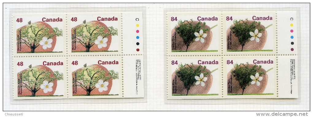 Canada **  N°  1225a à 1226a - Arbres Fruitiers - Carnet - Nuevos