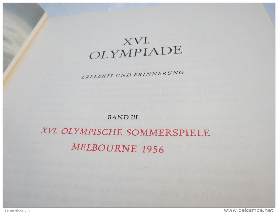 "XVI. Olympiade 1956 Sommerspiele Melbourne" Vom Deutschen Sportbund - Bücher