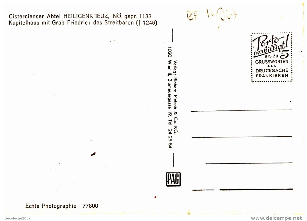 BF14957  Heuligenkreuz N O Austria Cistercienser Abtei  Front/back Image - Heiligenkreuz