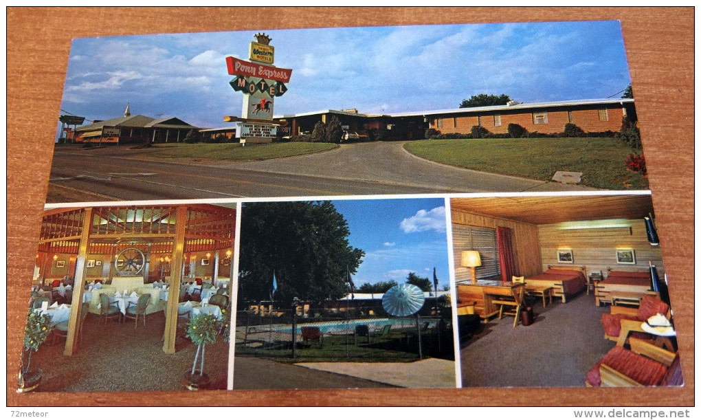 Pony Express Motel Motor Inn Restaurant Lounge St Joseph MO Postcard - St Joseph
