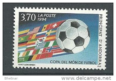 Andorre YT 446 " Coupe Monde Football USA " 1994 Neuf** - Neufs