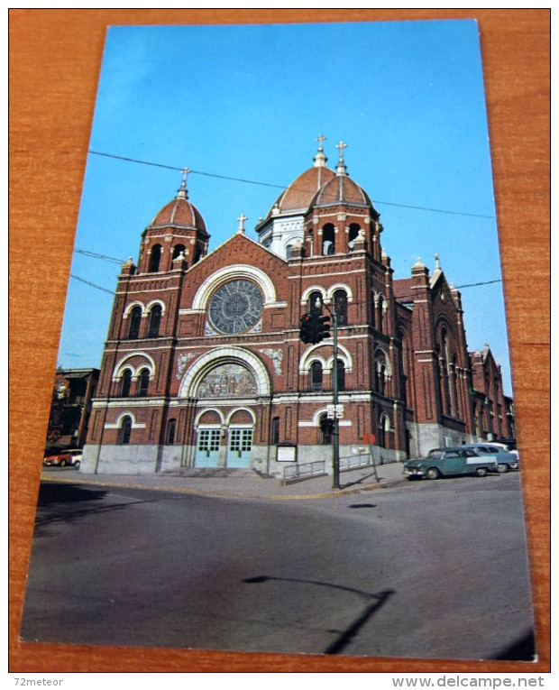 1955 Chevrolet BelAir Nash Cars Voitures Catholic Church Rectory Zanesville OH Postcard - Zanesville