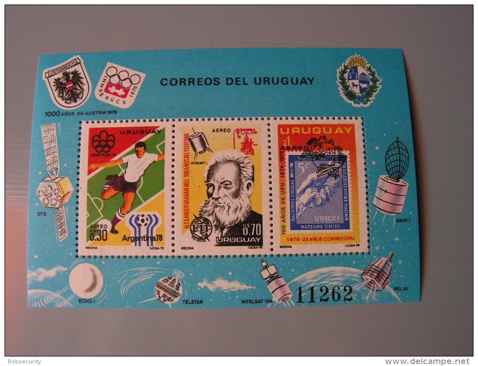 == Uruguay , 1976  Bl. 29 ** MNH Mi. 55,00  Fußball - Uruguay