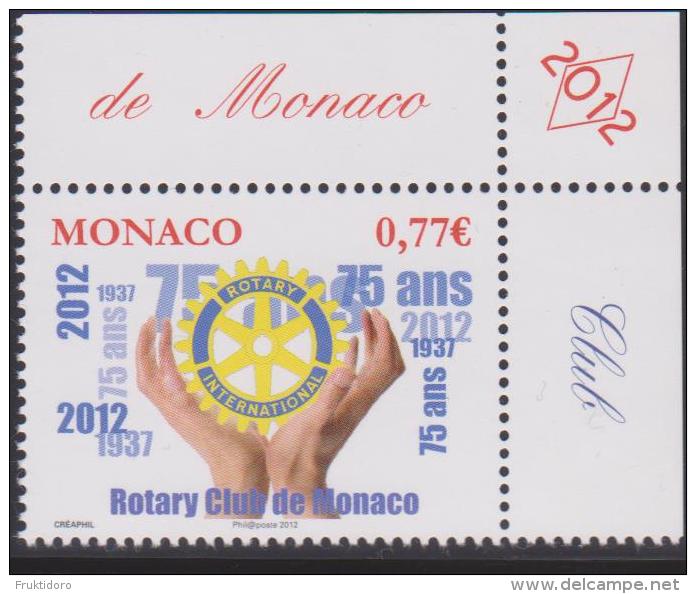 Monaco Mi 3087 - 75th Anniversary Of The Rotary Club Of Monaco - 2012 * * - Unused Stamps